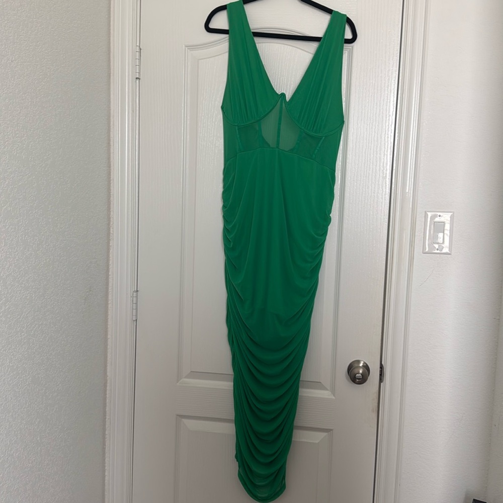 Shein Green Sexy Mesh dress